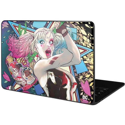 DC Comics Harley Quinn Action Pose Google Pixelbook Go Skin